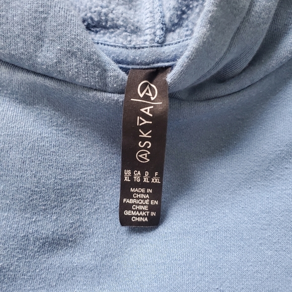 Askya Blue Drawstring Hoodie Size XL - Picture 2 of 9
